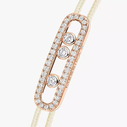 [Spark]Messika Care(s) pink cord pavé bracelet