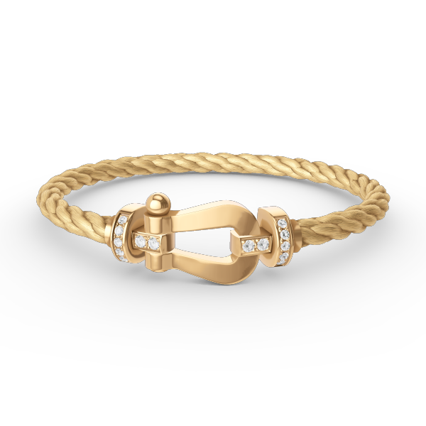 [Spark]FORCE LARGE HORSESHOE HALF DIAMOND BRACELET GOLD