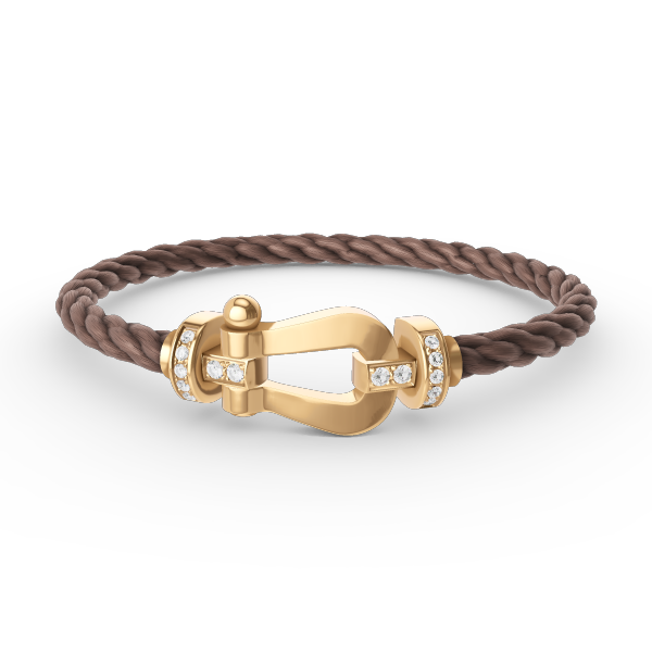 [Spark]FORCE LARGE HORSESHOE HALF DIAMOND BRACELET GOLD
