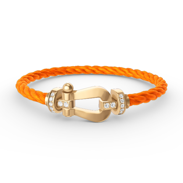 [Spark]FORCE LARGE HORSESHOE HALF DIAMOND BRACELET GOLD