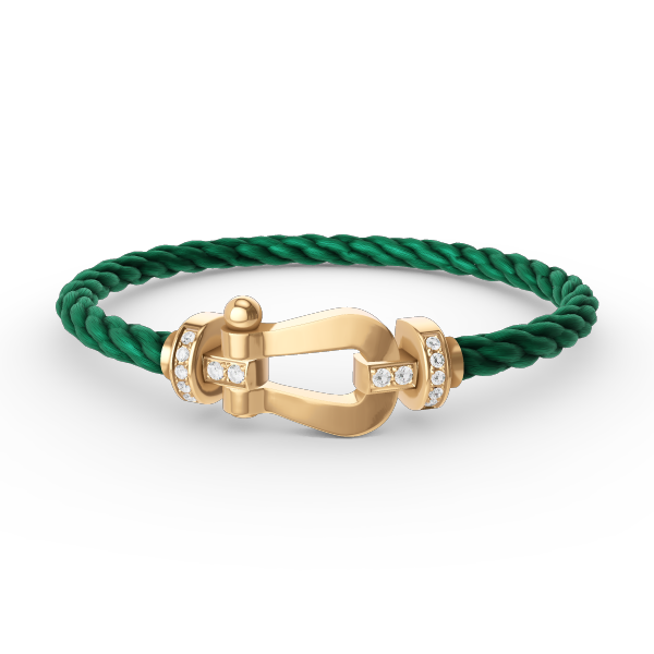 [Spark]FORCE LARGE HORSESHOE HALF DIAMOND BRACELET GOLD