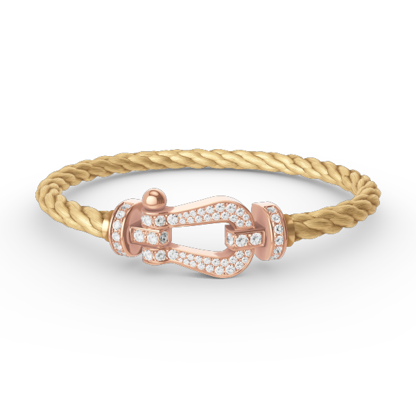 [Spark]FORCE LARGE HORSESHOE FULL DIAMOND BRACELET Spark GOLD