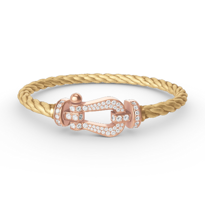 [Spark]FORCE LARGE HORSESHOE FULL DIAMOND BRACELET Spark GOLD