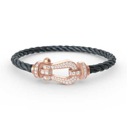 [Spark]FORCE LARGE HORSESHOE FULL DIAMOND BRACELET Spark GOLD