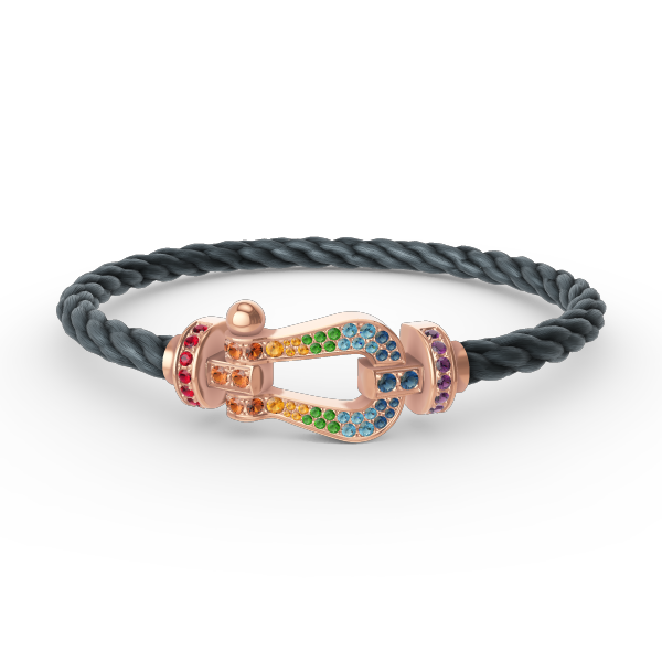 [Spark]FORCE LARGE HORSESHOE  COLORED DIAMOND BRACELET Spark GOLD