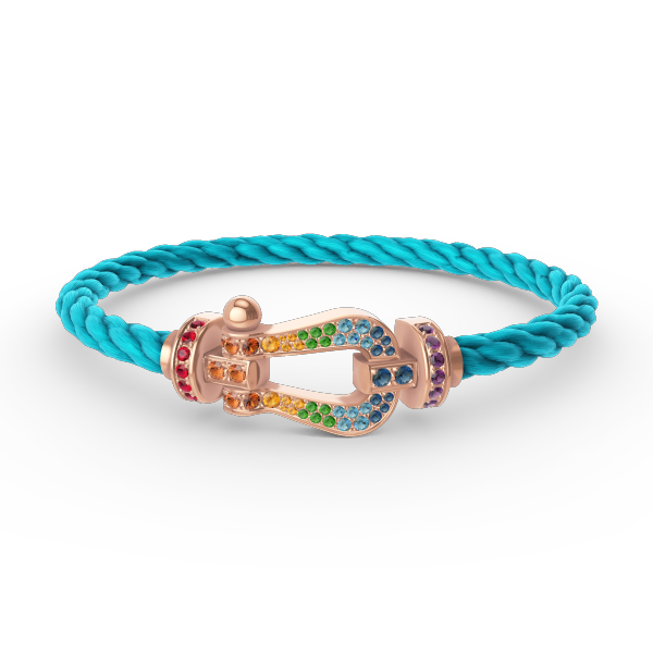 [Spark]FORCE LARGE HORSESHOE  COLORED DIAMOND BRACELET Spark GOLD