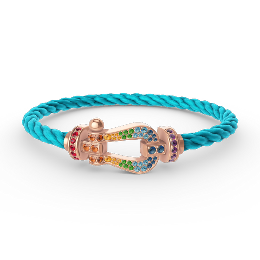 [Spark]FORCE LARGE HORSESHOE  COLORED DIAMOND BRACELET Spark GOLD