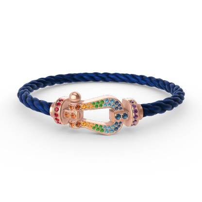 [Spark]FORCE LARGE HORSESHOE  COLORED DIAMOND BRACELET Spark GOLD