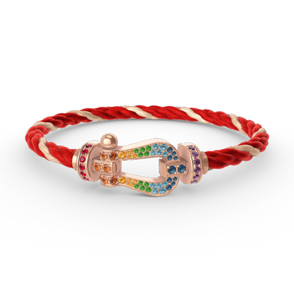 [Spark]FORCE LARGE HORSESHOE  COLORED DIAMOND BRACELET Spark GOLD