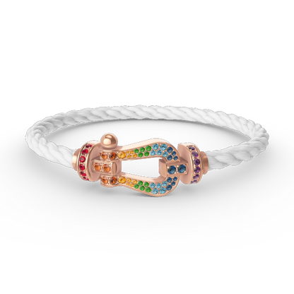 [Spark]FORCE LARGE HORSESHOE  COLORED DIAMOND BRACELET Spark GOLD