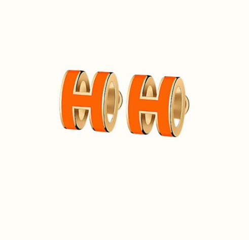 [Spark]MINI POP H EARRINGS ORANGE