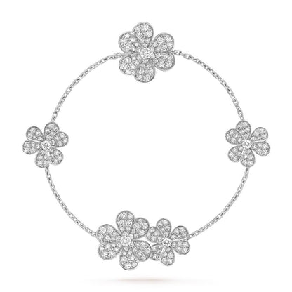 [Spark]FRIVOLE SILVER 5 FLOWERS BRACELET