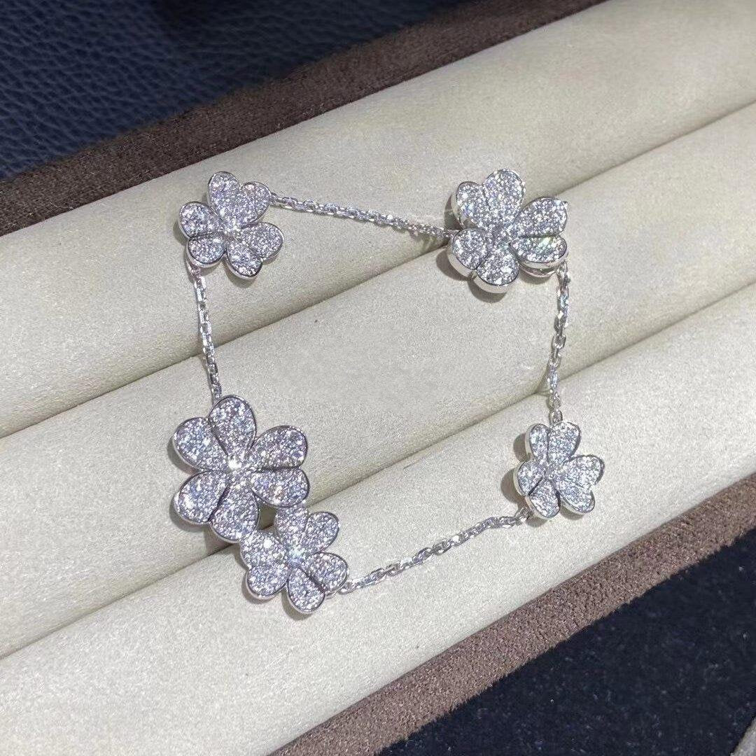 [Spark]FRIVOLE SILVER 5 FLOWERS BRACELET