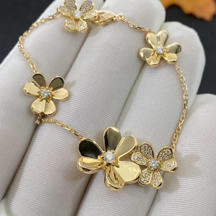 [Spark]FRIVOLE GOLD 5 FLOWERS BRACELET