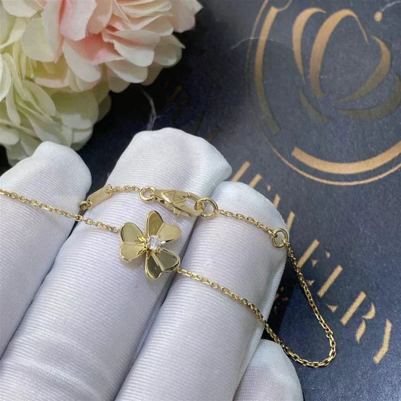 [Spark]FRIVOLE GOLD FLOWER PINK MALACHITE BRACELET