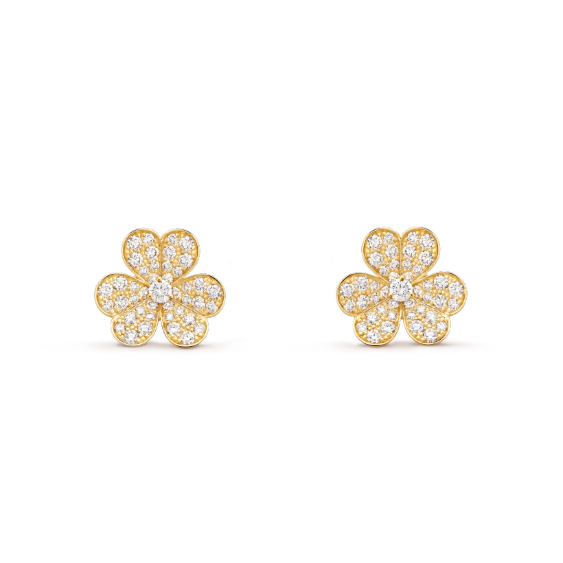 [Spark]FRIVOLE GOLD FLOWER DIAMOND EARRINGS
