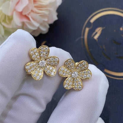 [Spark]FRIVOLE GOLD FLOWER DIAMOND EARRINGS