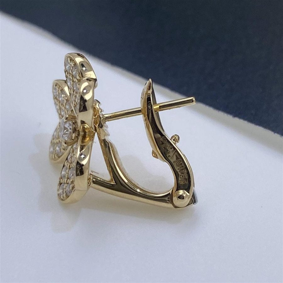 [Spark]FRIVOLE GOLD FLOWER DIAMOND EARRINGS