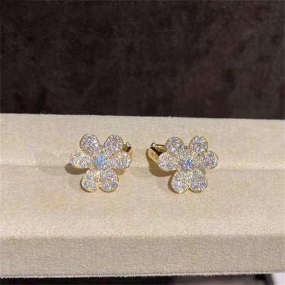 [Spark]FRIVOLE GOLD FLOWER DIAMOND EARRINGS