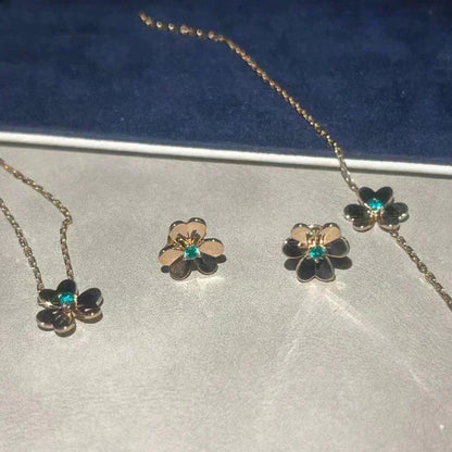 [Spark]FRIVOLE  FLOWER MALACHITE EARRINGS