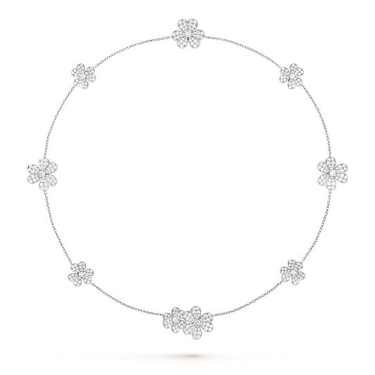 [Spark]FRIVOLE SILVER 9 FLOWERS NECKLACE