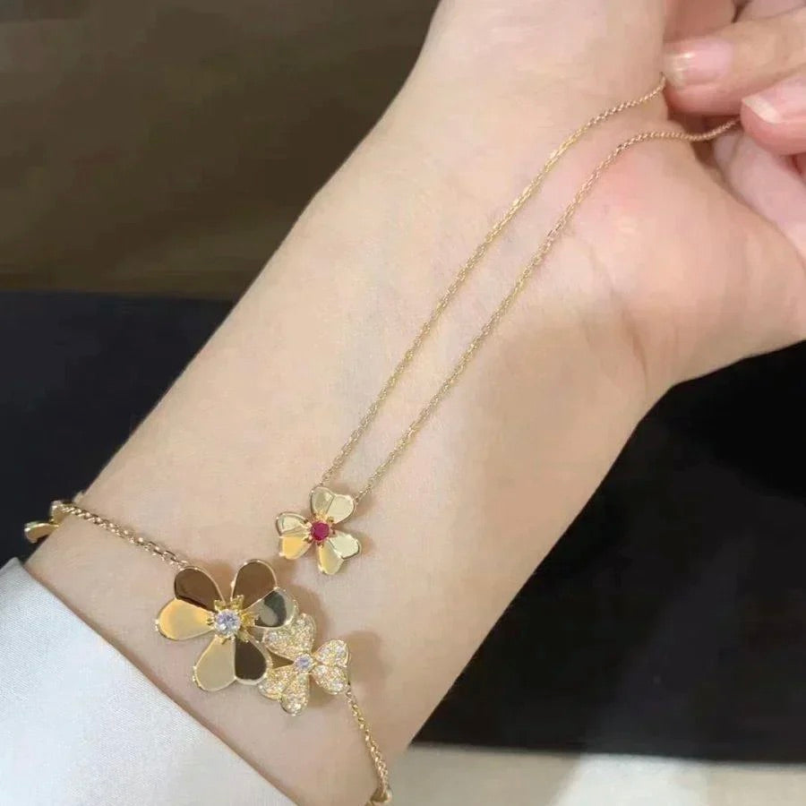 [Spark]FRIVOLE GOLD FLOWER NECKLACE