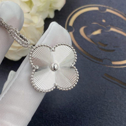 [Spark]CLOVER 25MM SILVER BIG CLOVER NECKLACE