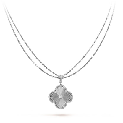 [Spark]CLOVER 25MM SILVER BIG CLOVER NECKLACE