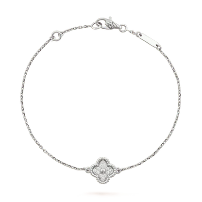 [Spark]CLOVER  SINGLE FLOWER BRACELET SILVER