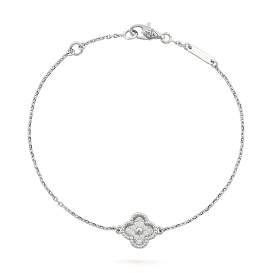 [Spark]CLOVER  SINGLE FLOWER BRACELET SILVER