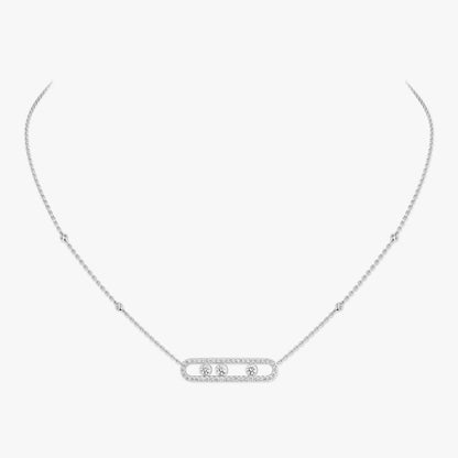 [Spark] Move Pave_ Rose Gold Diamond Necklace