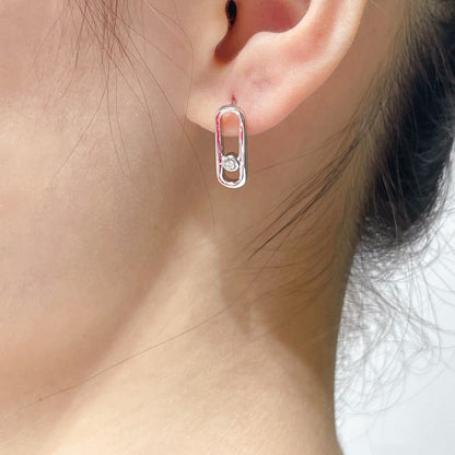 [Spark]MOVE UNO SMALL 1 DIAMOND EARRINGS