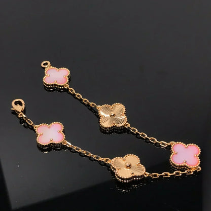 [Spark] CLOVER 5 MOTIFS  PINK MOP BRACELET COLLECTION