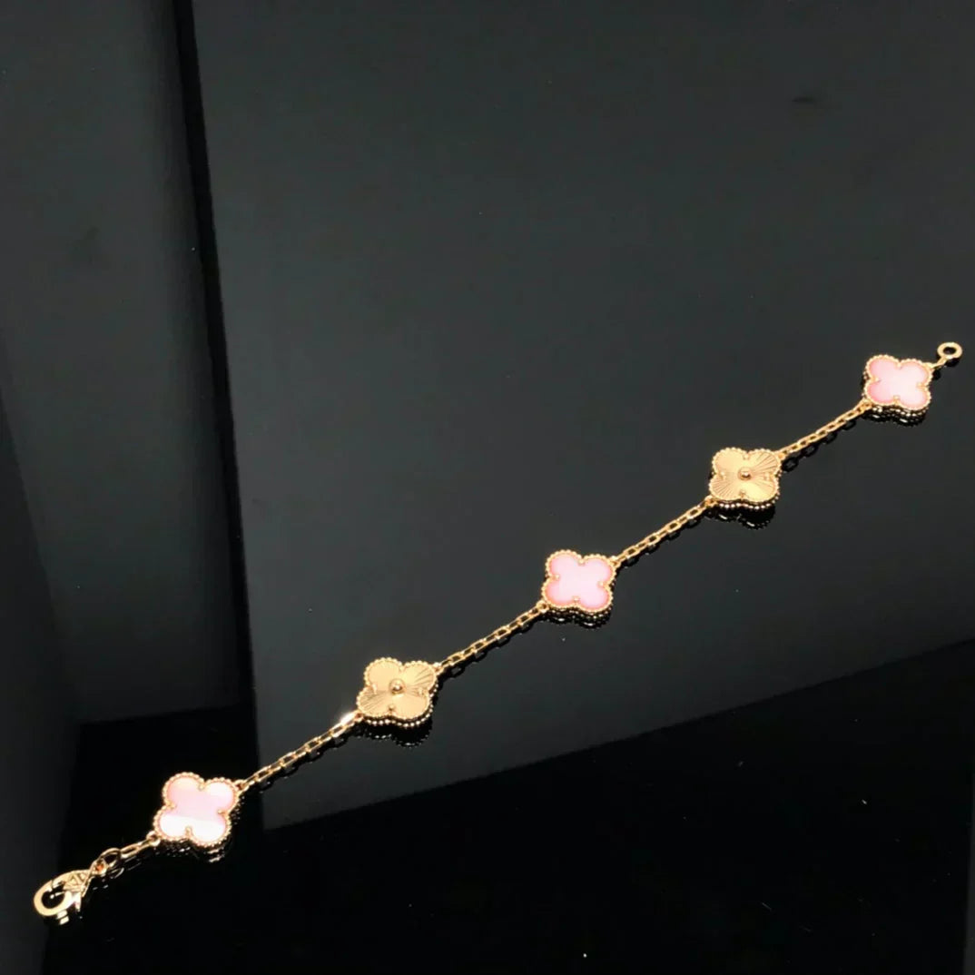 [Spark] CLOVER 5 MOTIFS  PINK MOP BRACELET COLLECTION