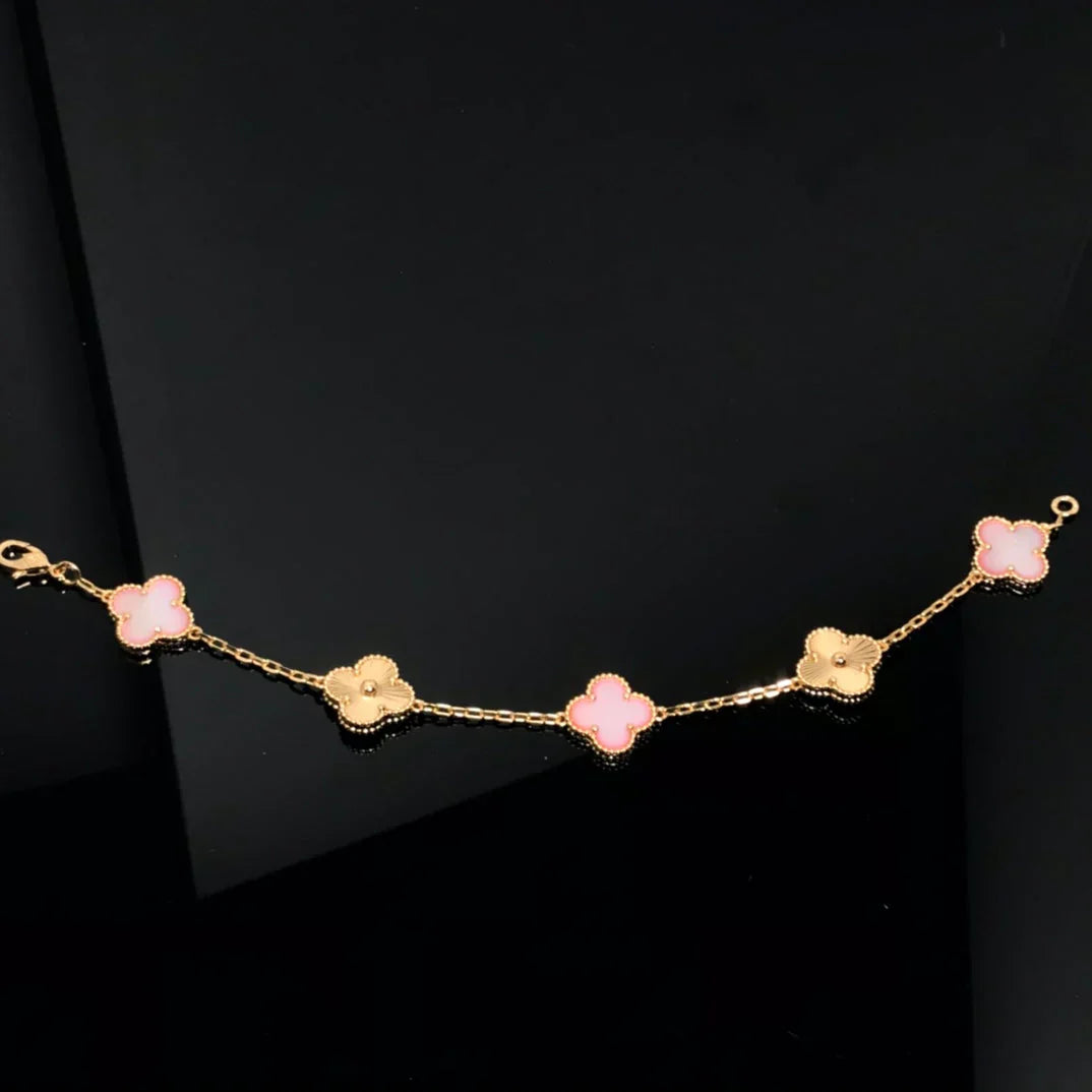 [Spark] CLOVER 5 MOTIFS  PINK MOP BRACELET COLLECTION