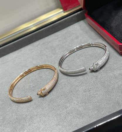 [Spark]PANTHERE FULL DIAMOND OPEN BRACELET