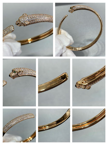 [Spark]PANTHERE FULL DIAMOND OPEN BRACELET