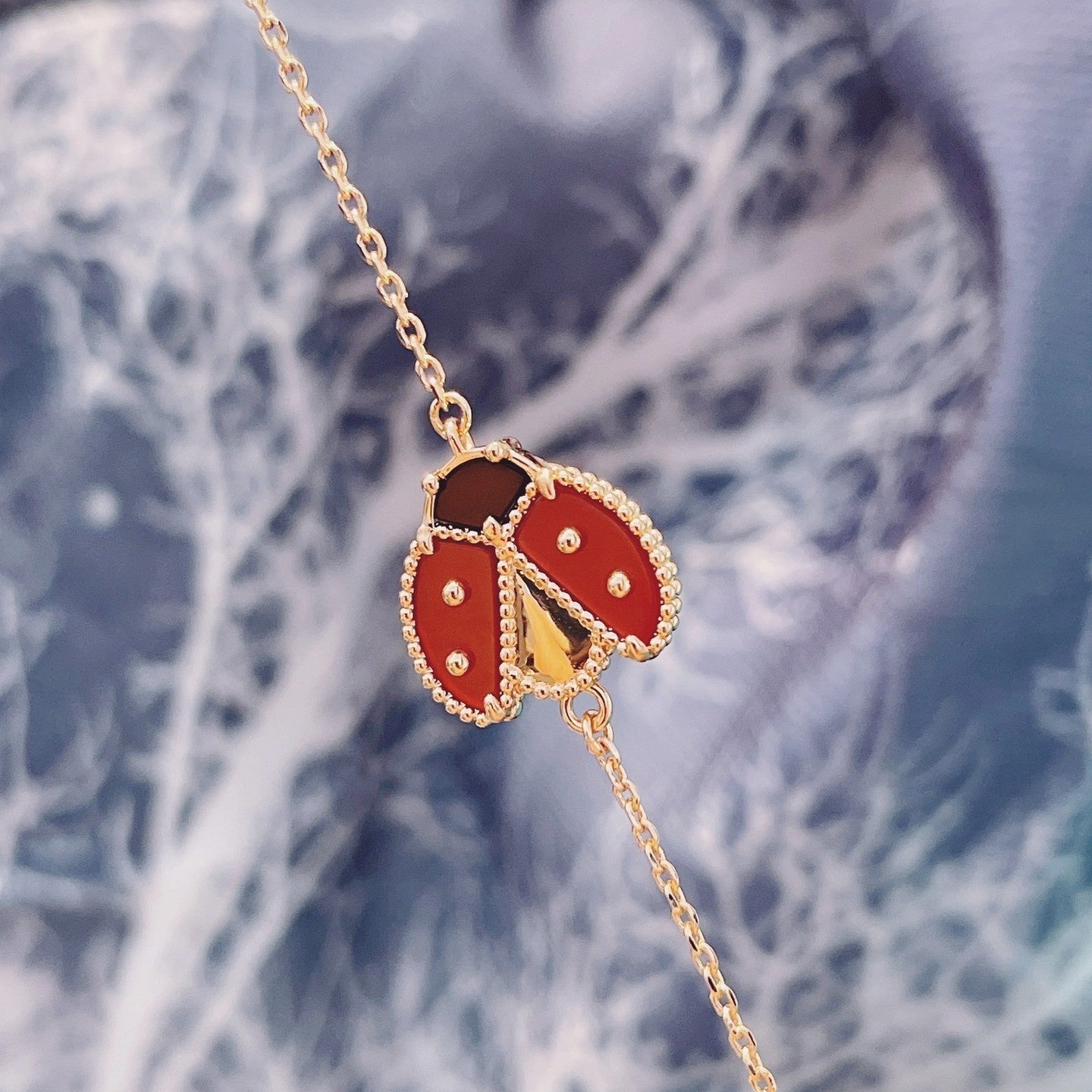 [Spark]LUCKY SPRING 1 MOTIF PINK GOLD BRACELET