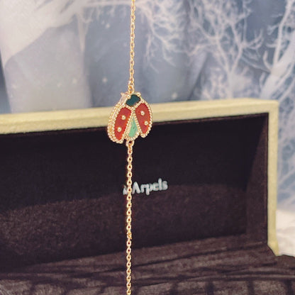 [Spark]LUCKY SPRING 1 MOTIF PINK GOLD BRACELET