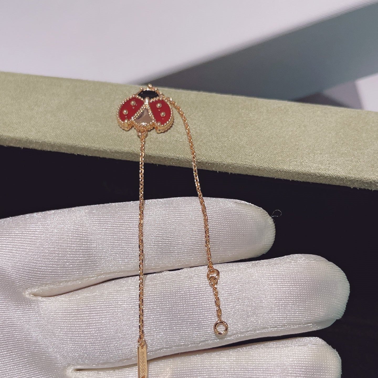 [Spark]LUCKY SPRING 1 MOTIF PINK GOLD BRACELET