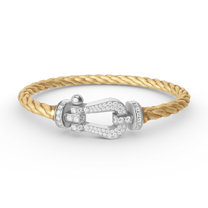 [Spark]FORCE LARGE HORSESHOE FULL DIAMOND BRACELET SILVER