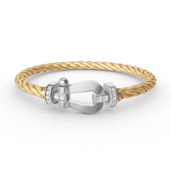 [Spark]FORCE LARGE HORSESHOE HALF DIAMOND BRACELET SILVER