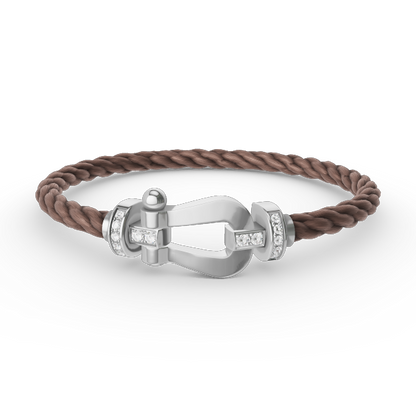 [Spark]FORCE LARGE HORSESHOE HALF DIAMOND BRACELET SILVER