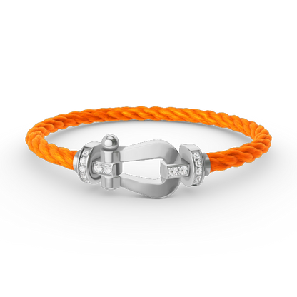 [Spark]FORCE LARGE HORSESHOE HALF DIAMOND BRACELET SILVER