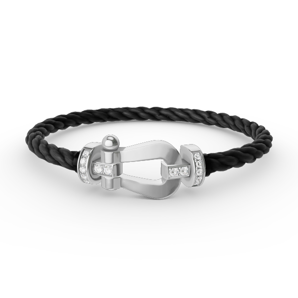 [Spark]FORCE LARGE HORSESHOE HALF DIAMOND BRACELET SILVER