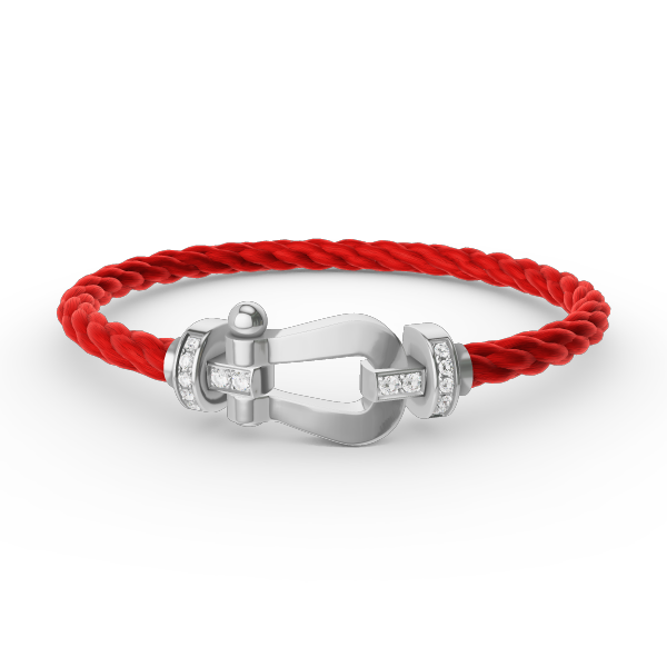 [Spark]FORCE LARGE HORSESHOE HALF DIAMOND BRACELET SILVER