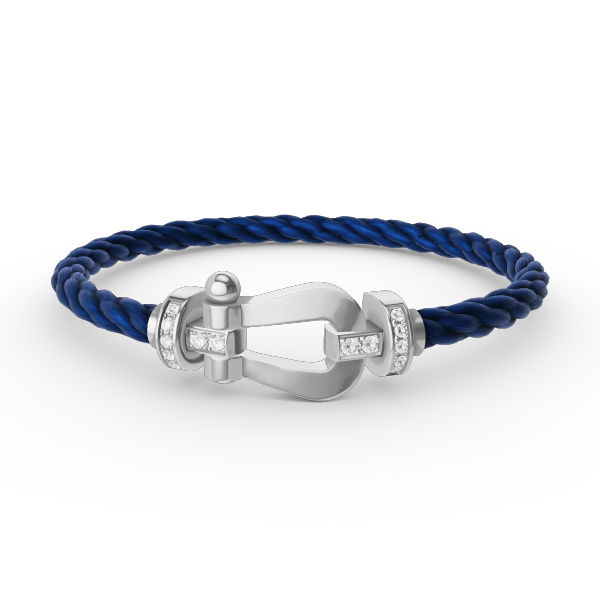 [Spark]FORCE LARGE HORSESHOE HALF DIAMOND BRACELET SILVER