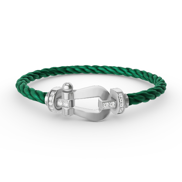 [Spark]FORCE LARGE HORSESHOE HALF DIAMOND BRACELET SILVER