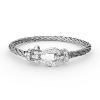 [Spark]FORCE LARGE HORSESHOE FULL DIAMOND BRACELET SILVER