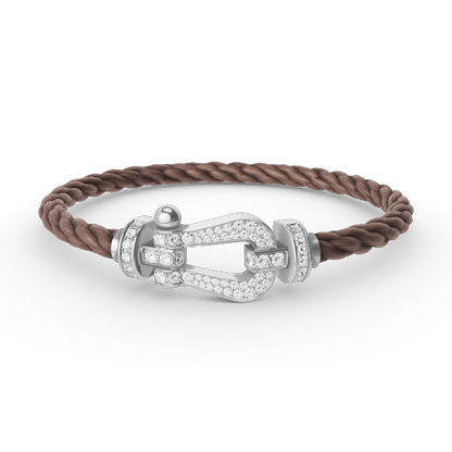 [Spark]FORCE LARGE HORSESHOE FULL DIAMOND BRACELET SILVER